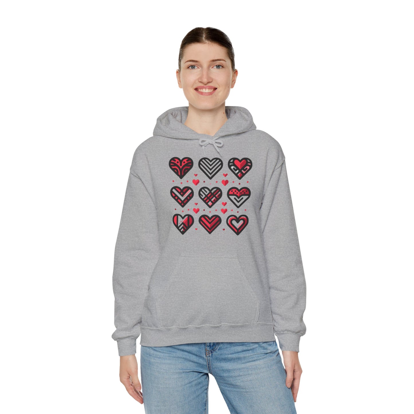 "Nine Heart" Hooded Sweatshirt, Perfect for a love gift!!