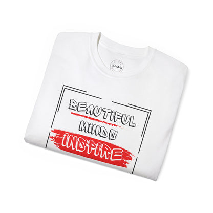 "Beautiful Minds Inspire Others" Short Sleeve, Cotton T-Shirt