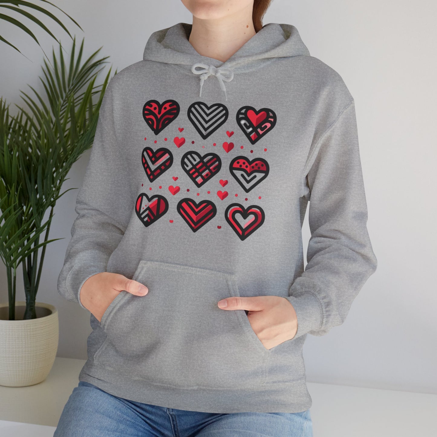 "Nine Heart" Hooded Sweatshirt, Perfect for a love gift!!