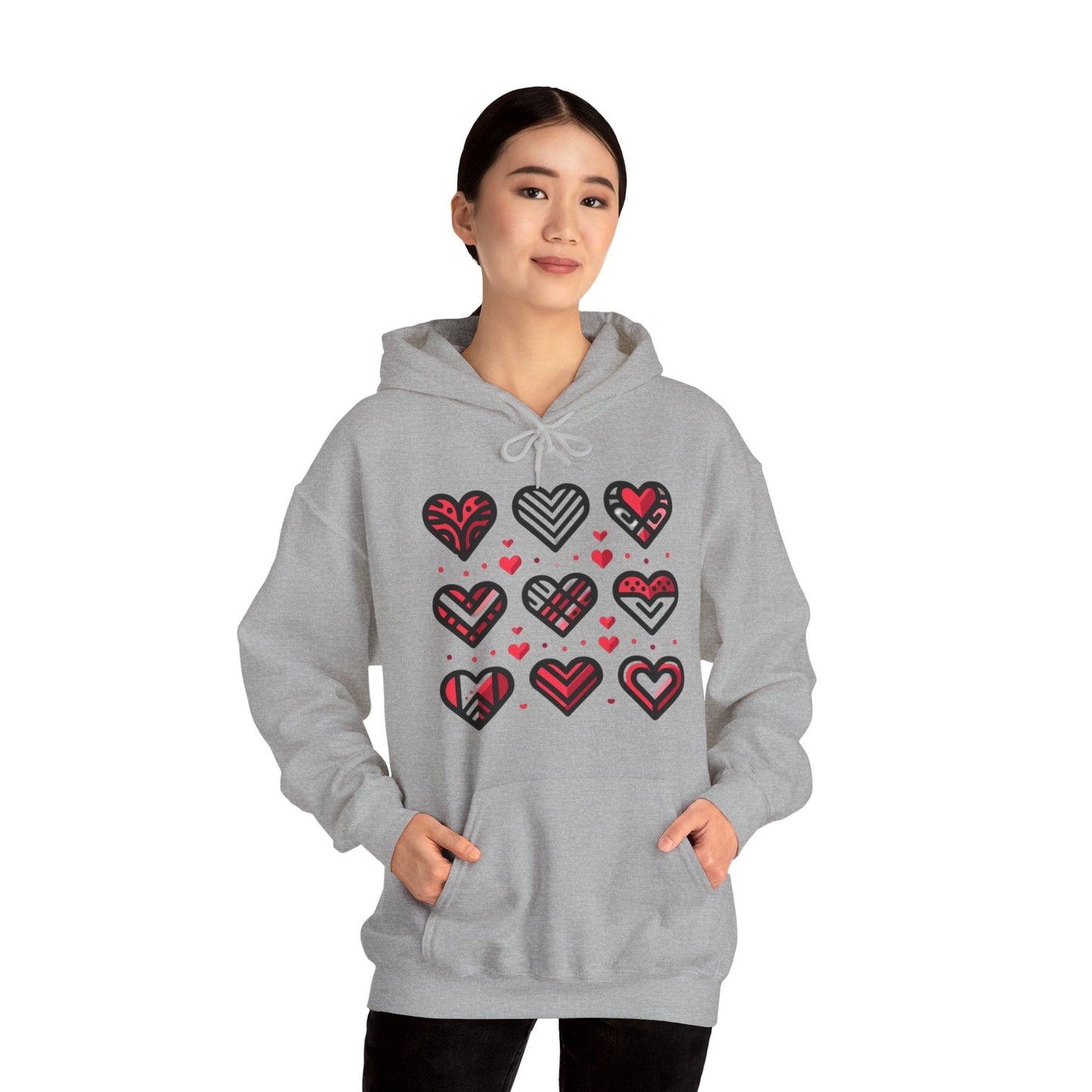 "Nine Heart" Hooded Sweatshirt, Perfect for a love gift!!