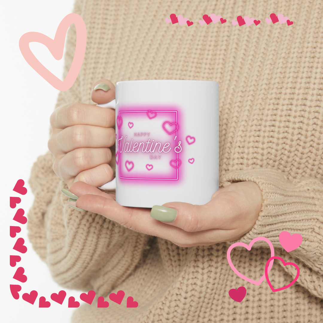 "Love in Every Sip" Ceramic Coffee Mug 11oz.