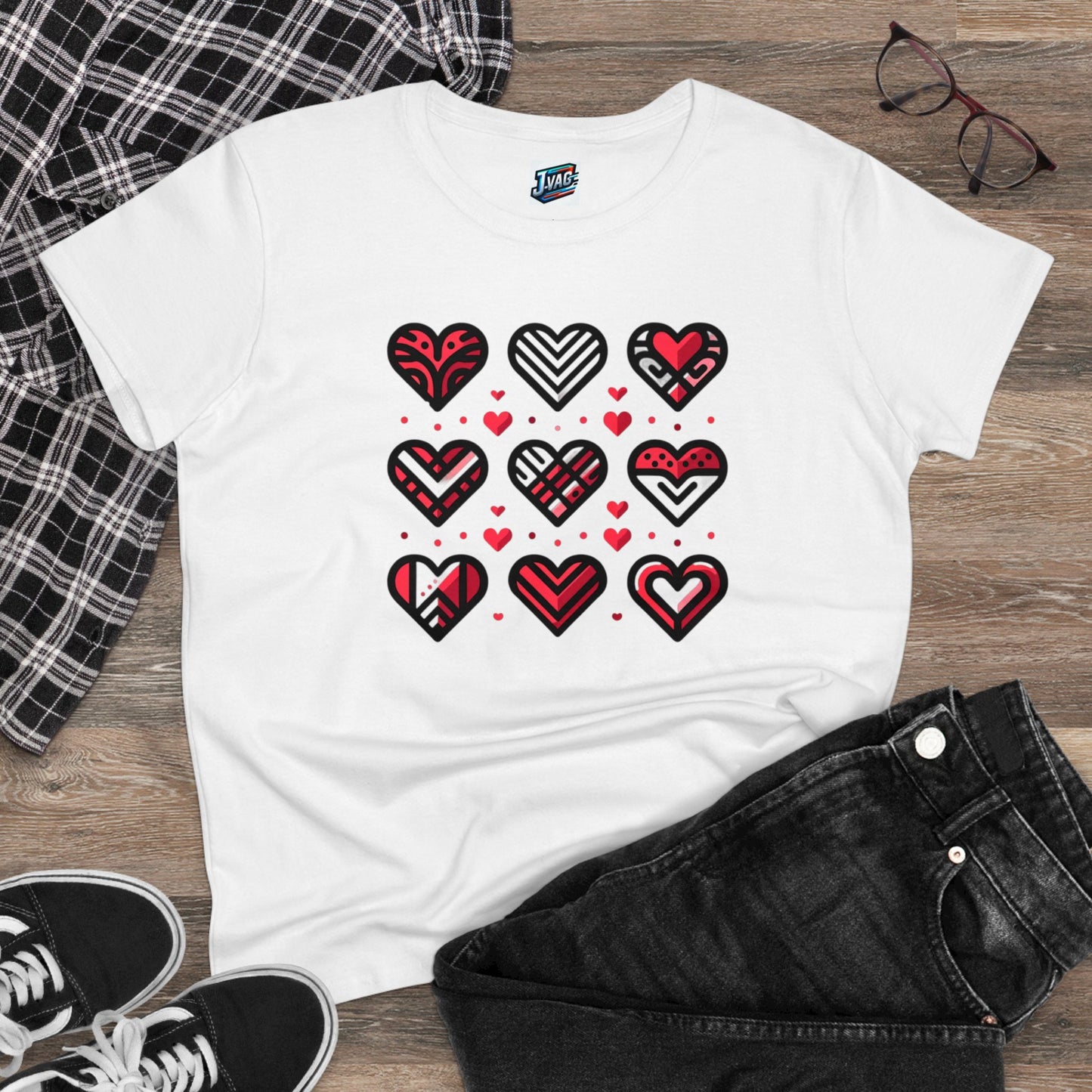 Women's "Nine Hearts" T-Shirt - "Love In Every Thread" Collection