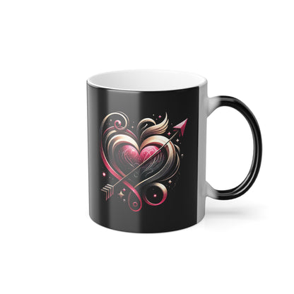 "Cozy Embrace" - Color Morphing Mug, 11oz