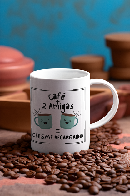 Disfrute del Chisme con esta tasa para cafe: "Chisme Recargado", 11oz, coffee mug