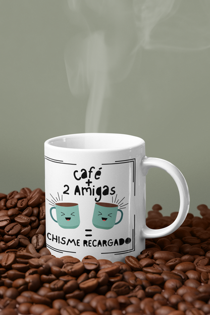 Disfrute del Chisme con esta tasa para cafe: "Chisme Recargado", 11oz, coffee mug