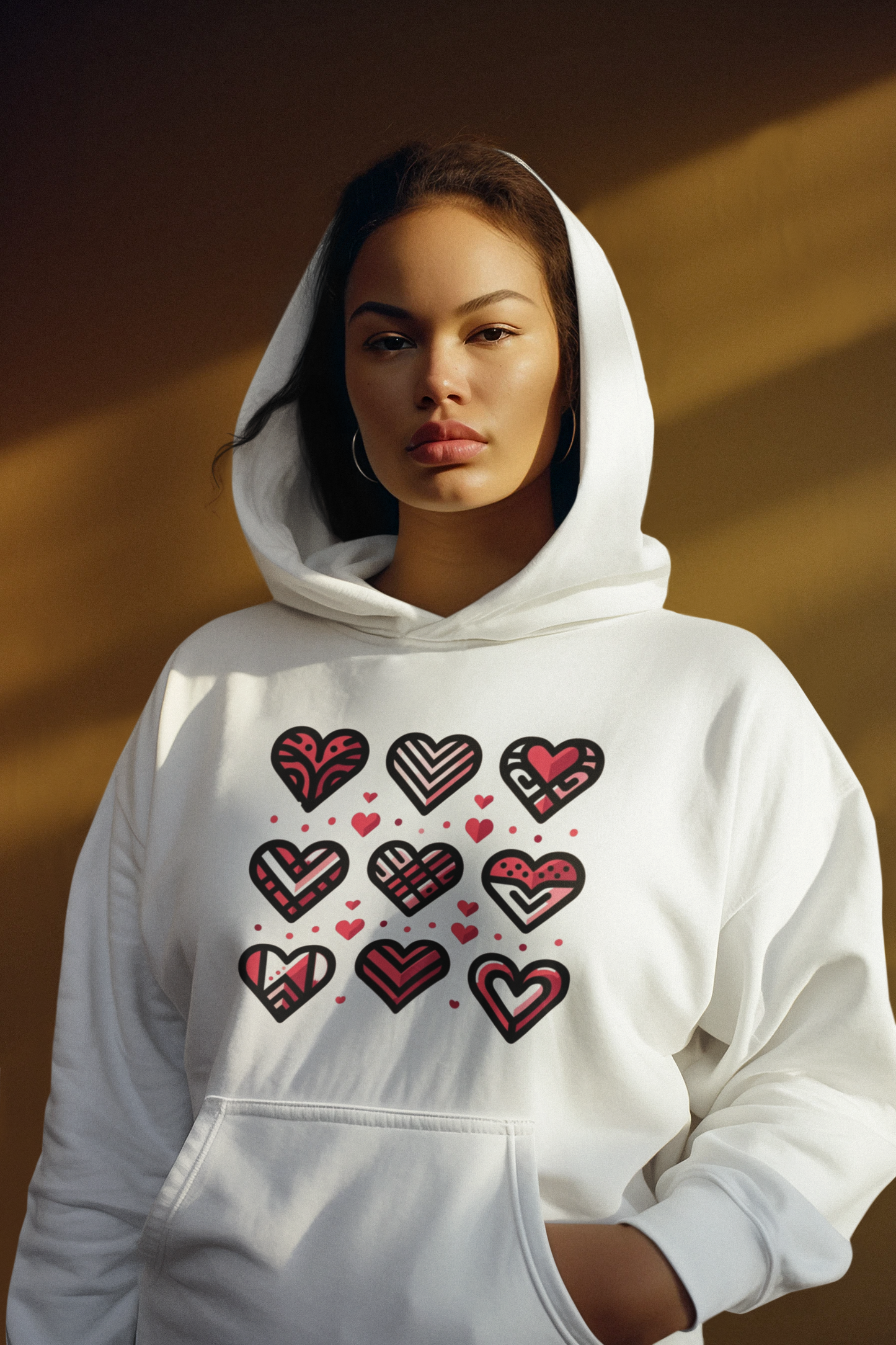 "Nine Heart" Hooded Sweatshirt, Perfect for a love gift!!