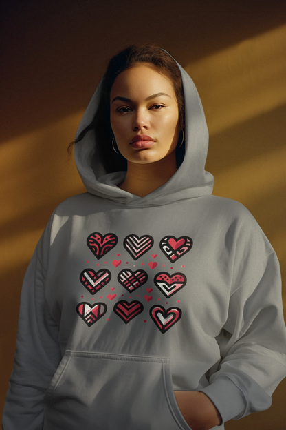 "Nine Heart" Hooded Sweatshirt, Perfect for a love gift!!