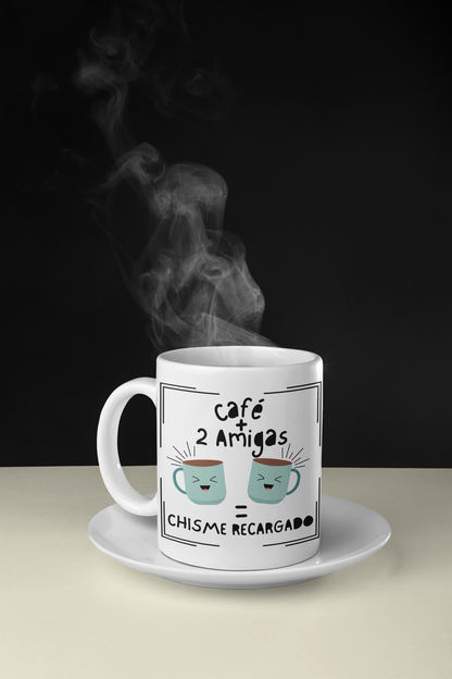 Disfrute del Chisme con esta tasa para cafe: "Chisme Recargado", 11oz, coffee mug