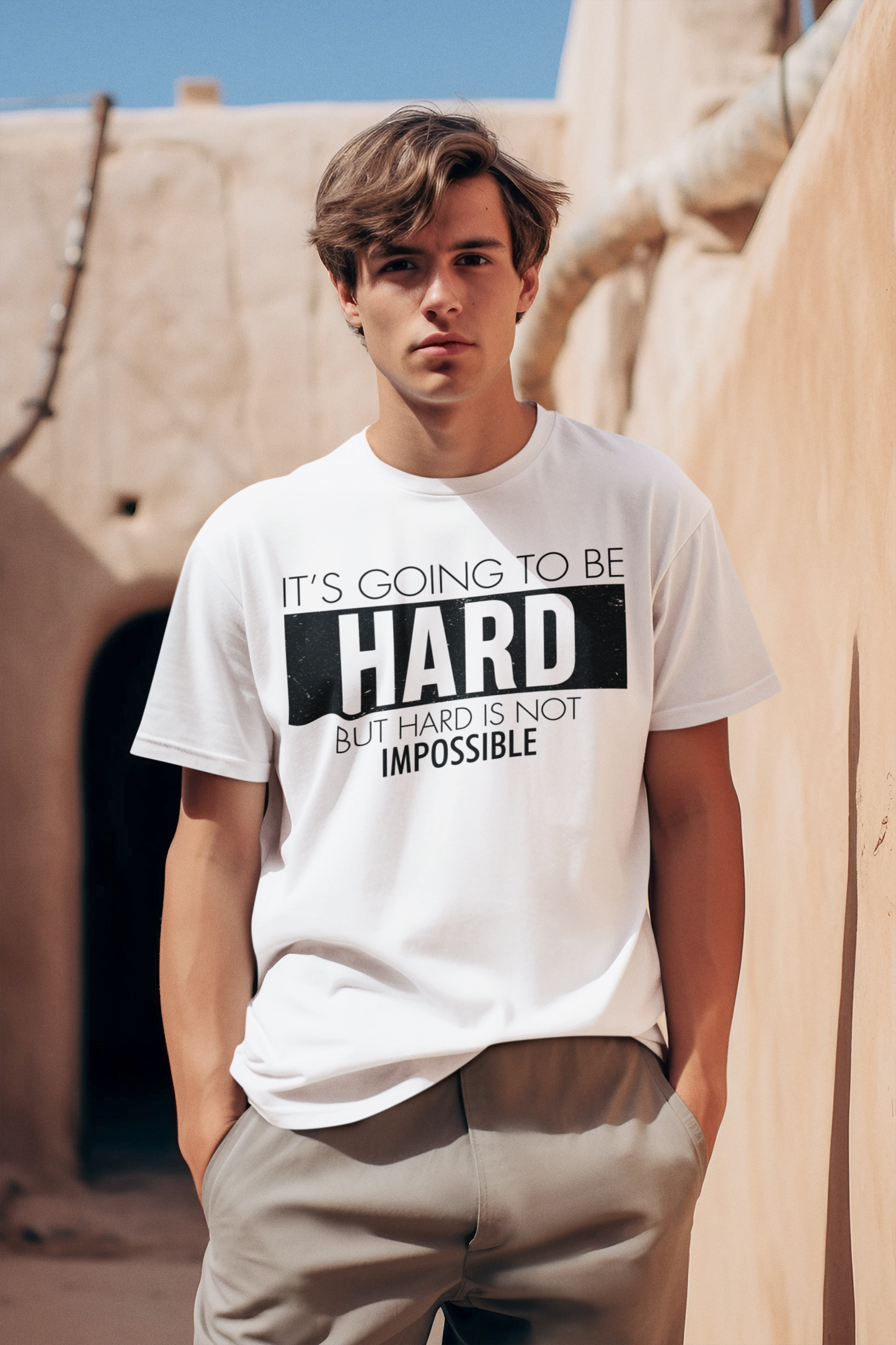 "Hard is Not Impossible" T-shirt, Motivational, perfect gift.